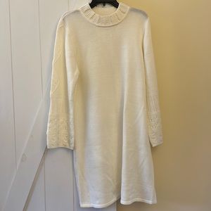 Karl Lagerfeld winter white sweater dress